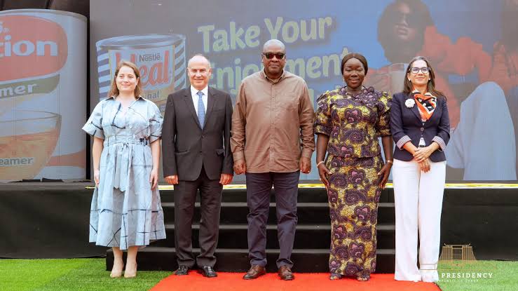 President John Dramani Mahama,Nestlé Ghana,Commission,Milk,Economy,Nestlé Ghana’s Managing Director,Salome Azevedo